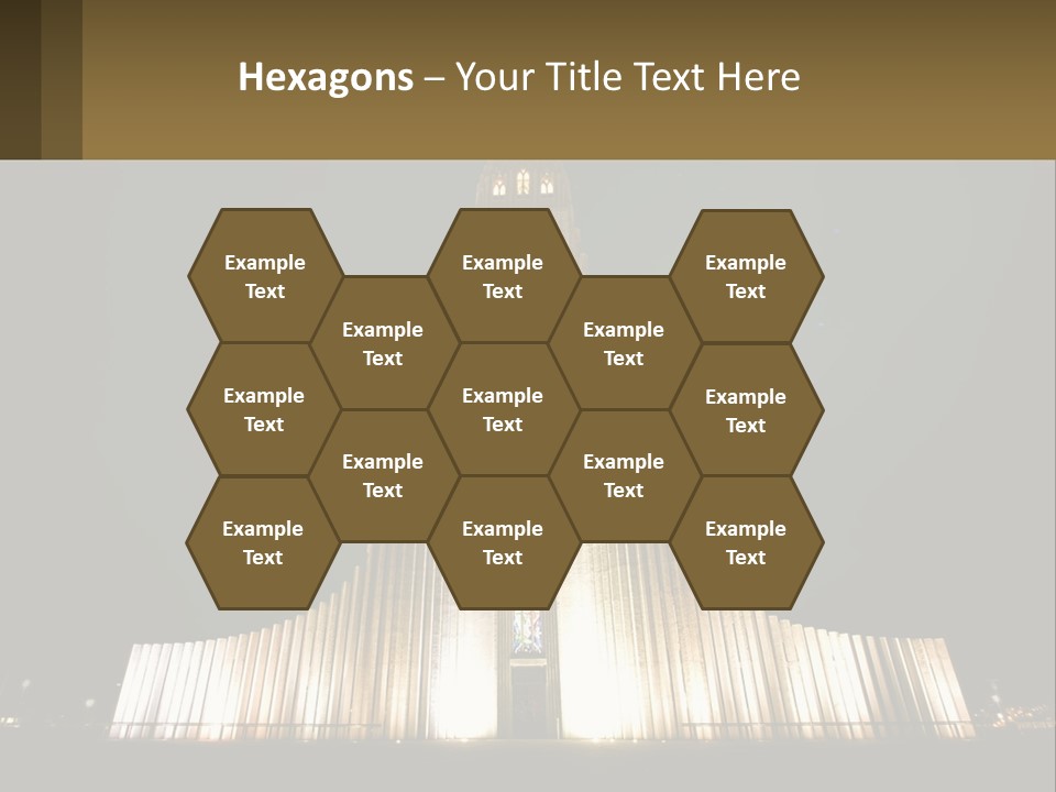 A Very Tall Building With A Clock At The Top PowerPoint Template