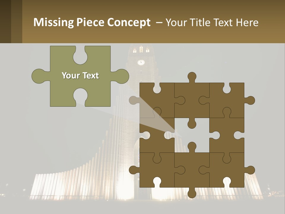 A Very Tall Building With A Clock At The Top PowerPoint Template