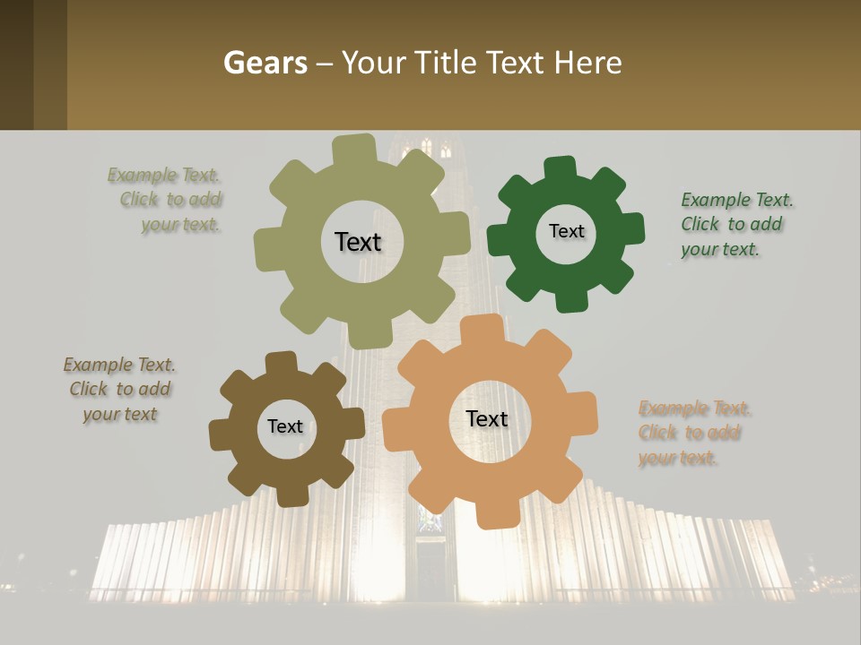 A Very Tall Building With A Clock At The Top PowerPoint Template