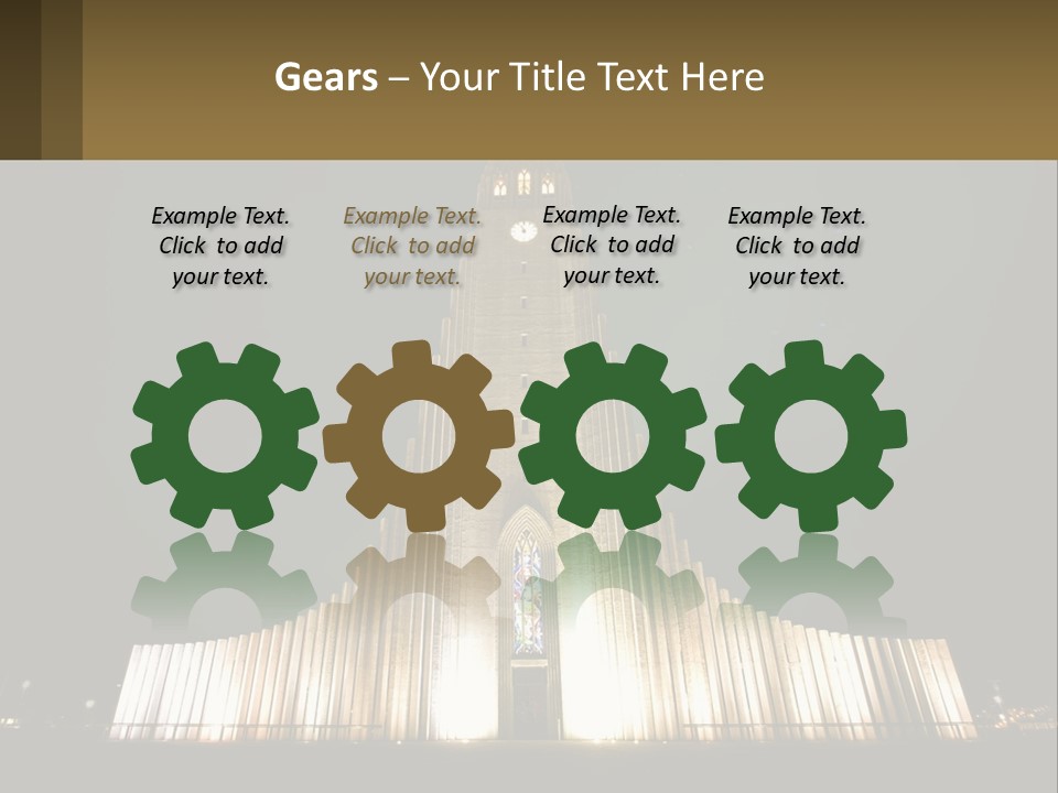 A Very Tall Building With A Clock At The Top PowerPoint Template