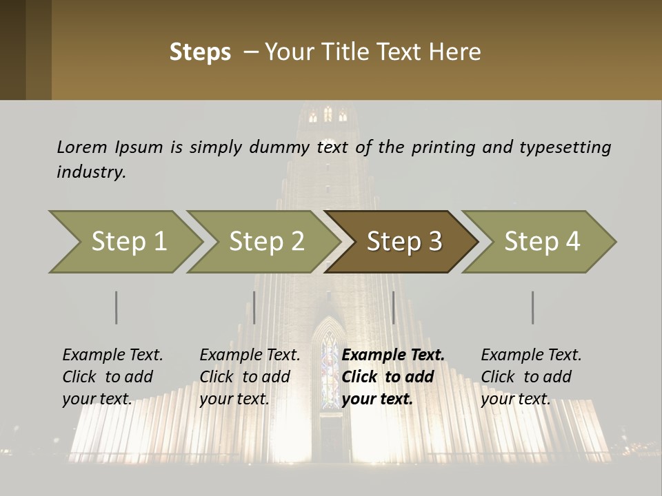 A Very Tall Building With A Clock At The Top PowerPoint Template
