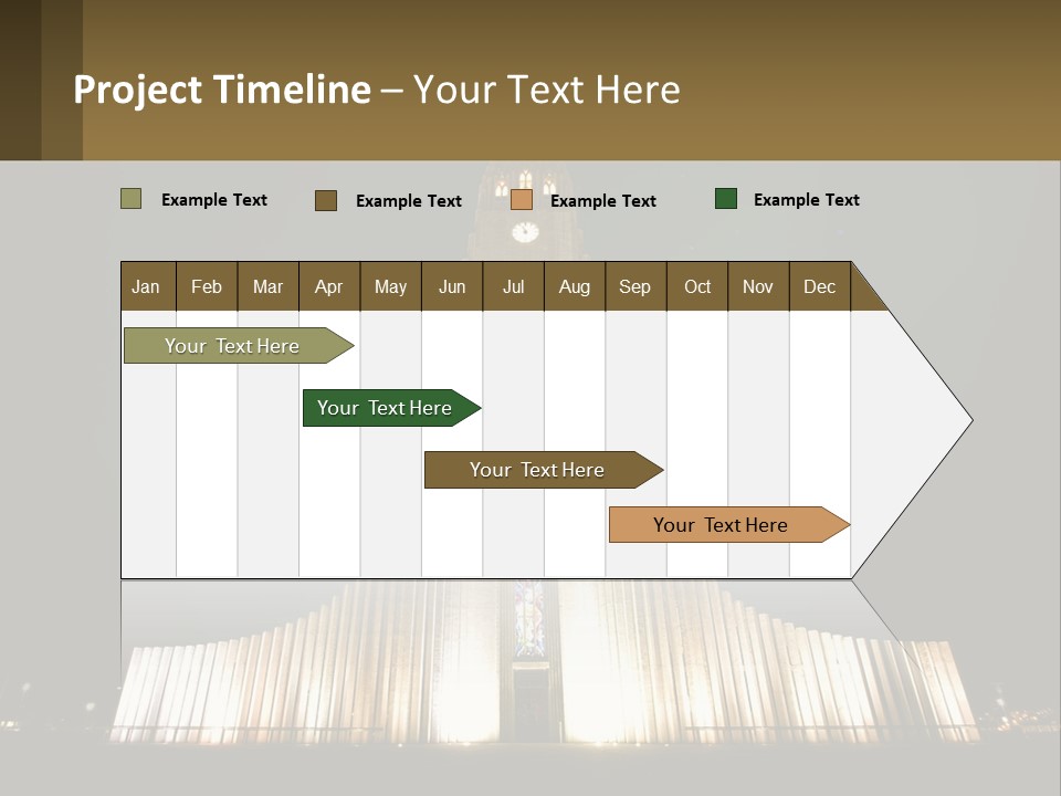 A Very Tall Building With A Clock At The Top PowerPoint Template