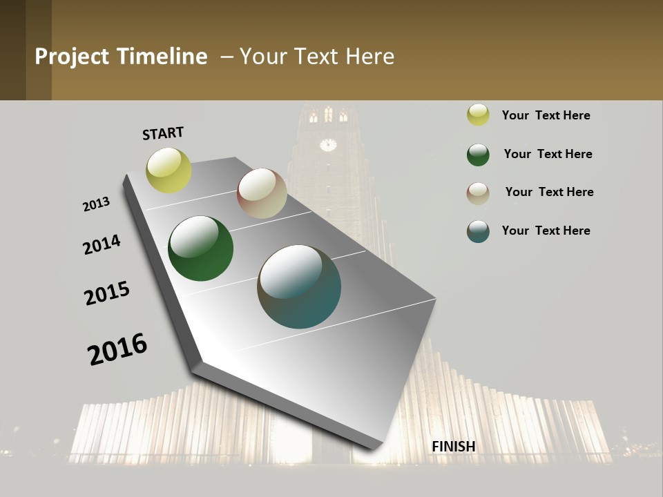 A Very Tall Building With A Clock At The Top PowerPoint Template