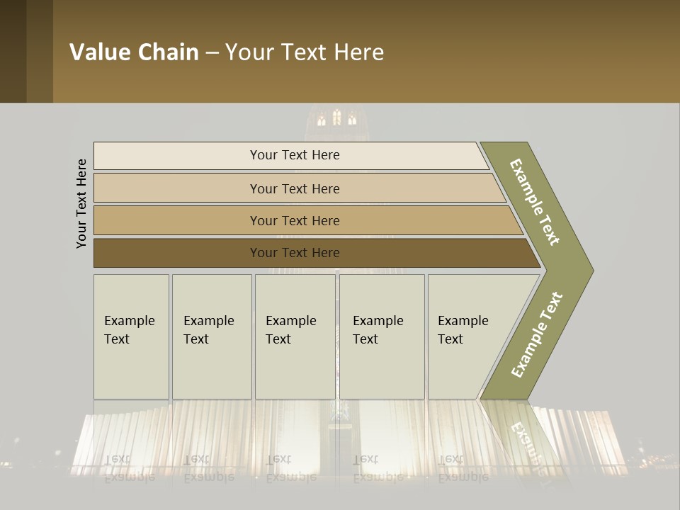 A Very Tall Building With A Clock At The Top PowerPoint Template
