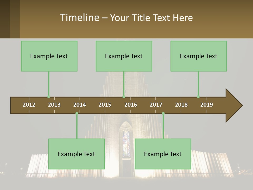 A Very Tall Building With A Clock At The Top PowerPoint Template