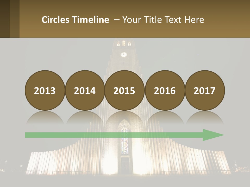 A Very Tall Building With A Clock At The Top PowerPoint Template