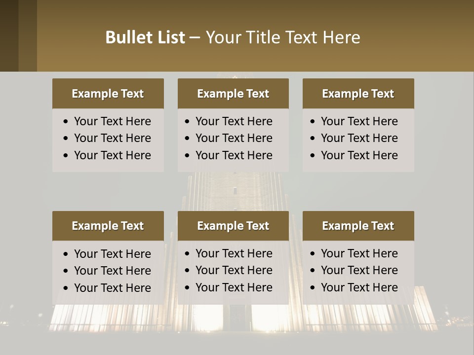 A Very Tall Building With A Clock At The Top PowerPoint Template