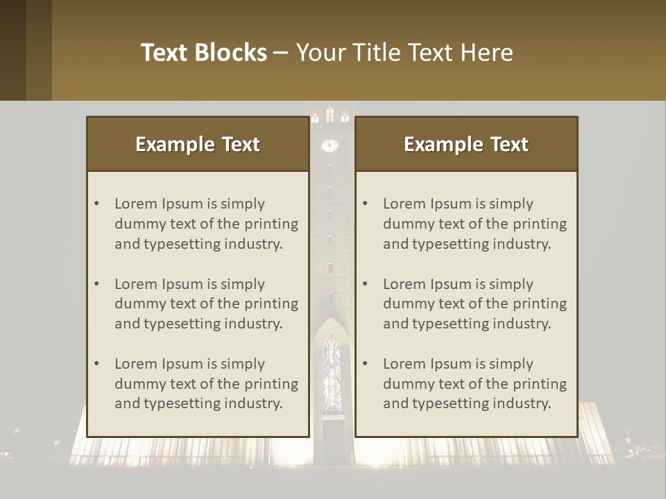 A Very Tall Building With A Clock At The Top PowerPoint Template