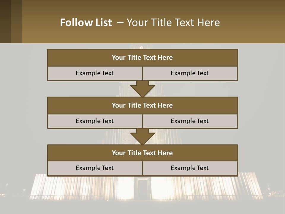 A Very Tall Building With A Clock At The Top PowerPoint Template