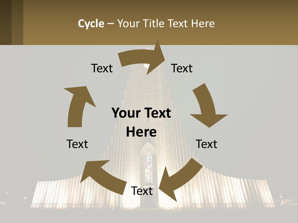 A Very Tall Building With A Clock At The Top PowerPoint Template