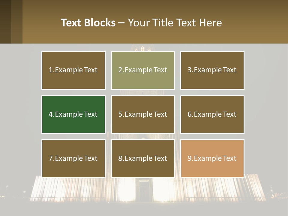 A Very Tall Building With A Clock At The Top PowerPoint Template