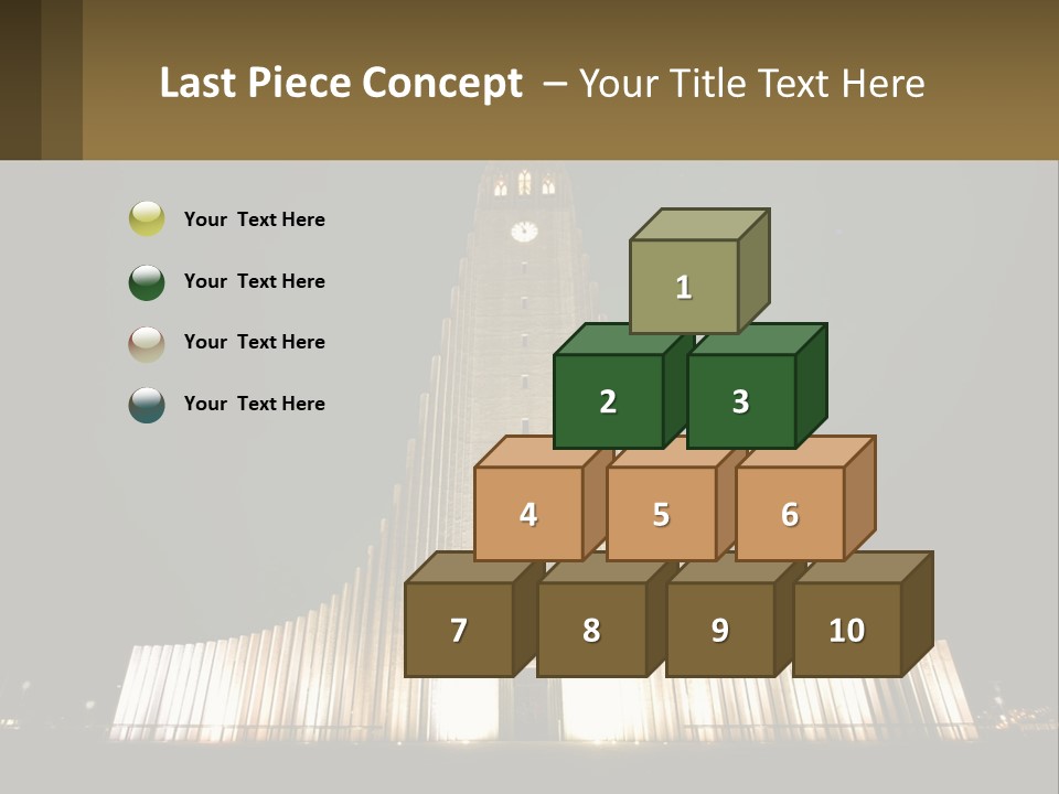 A Very Tall Building With A Clock At The Top PowerPoint Template