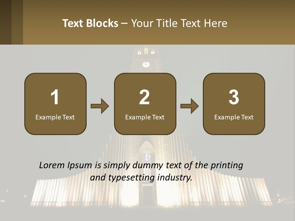 A Very Tall Building With A Clock At The Top PowerPoint Template