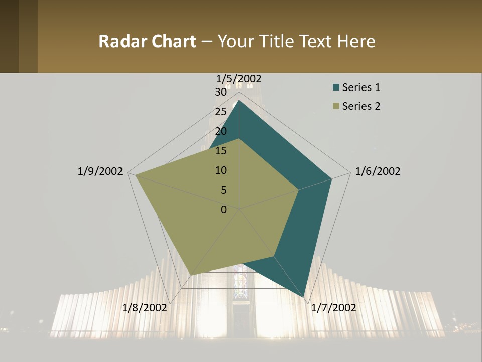 A Very Tall Building With A Clock At The Top PowerPoint Template