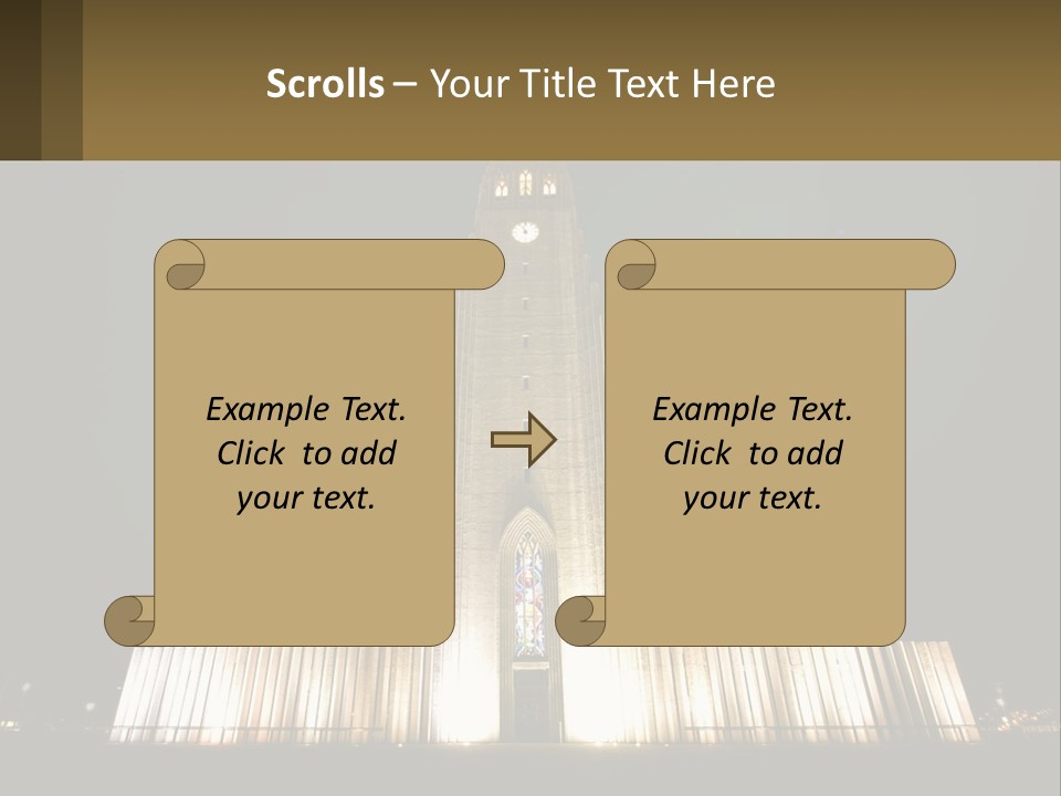 A Very Tall Building With A Clock At The Top PowerPoint Template