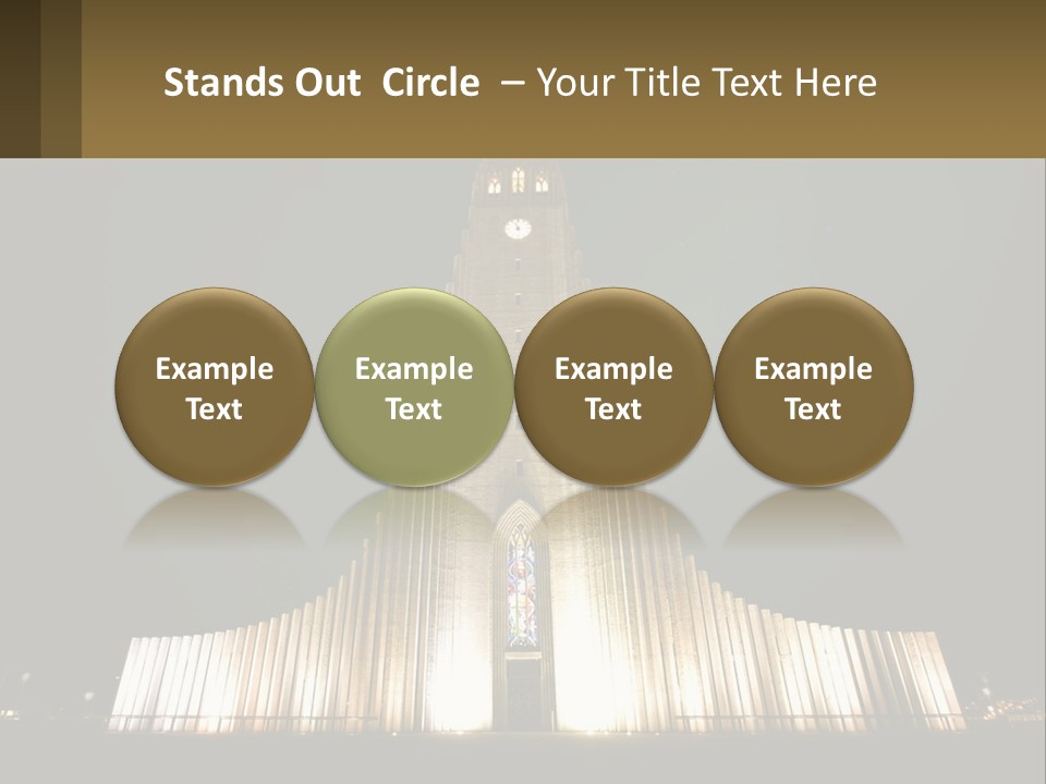 A Very Tall Building With A Clock At The Top PowerPoint Template