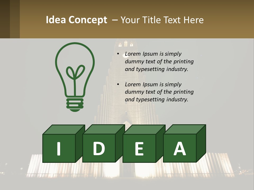 A Very Tall Building With A Clock At The Top PowerPoint Template