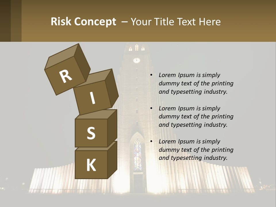 A Very Tall Building With A Clock At The Top PowerPoint Template