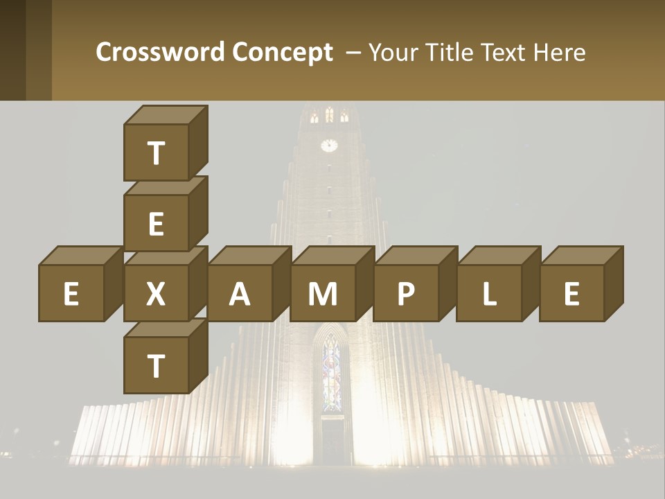 A Very Tall Building With A Clock At The Top PowerPoint Template