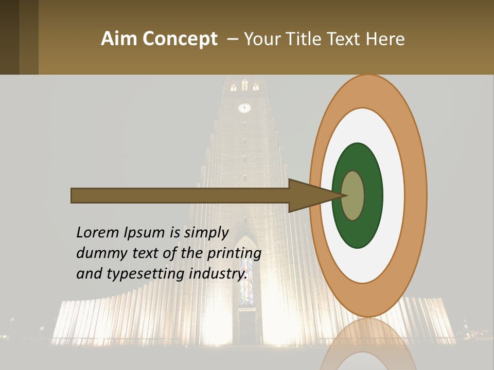 A Very Tall Building With A Clock At The Top PowerPoint Template