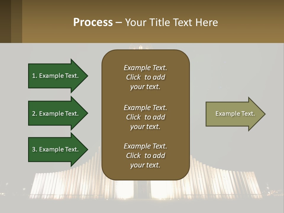 A Very Tall Building With A Clock At The Top PowerPoint Template