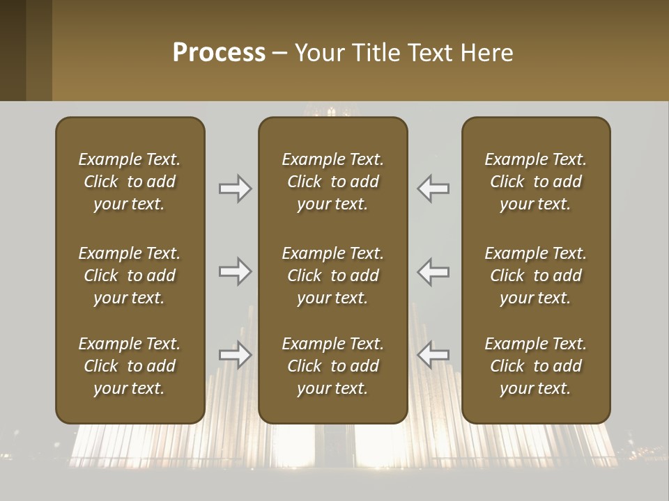 A Very Tall Building With A Clock At The Top PowerPoint Template