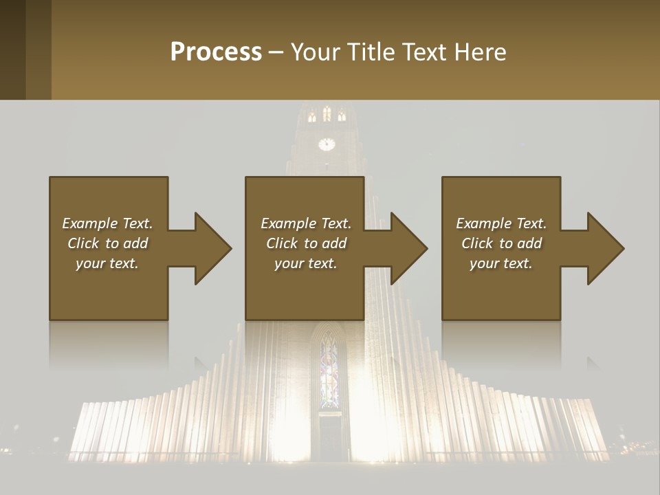 A Very Tall Building With A Clock At The Top PowerPoint Template