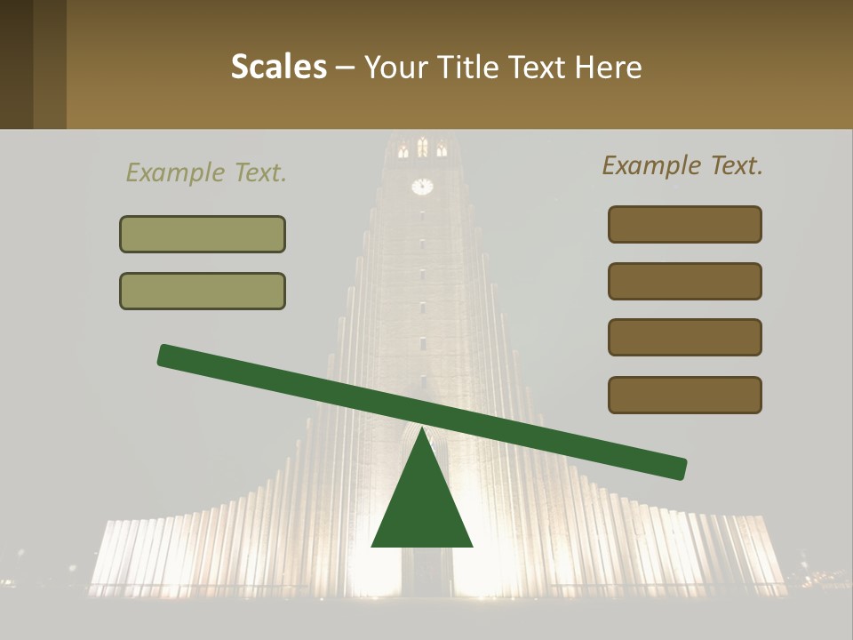 A Very Tall Building With A Clock At The Top PowerPoint Template