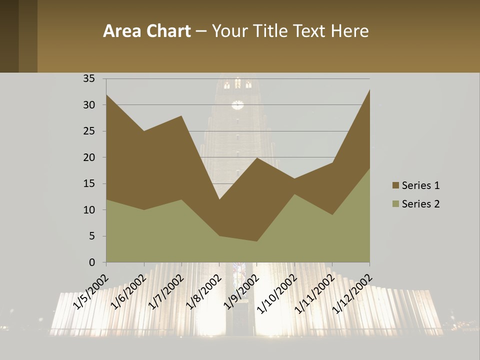 A Very Tall Building With A Clock At The Top PowerPoint Template