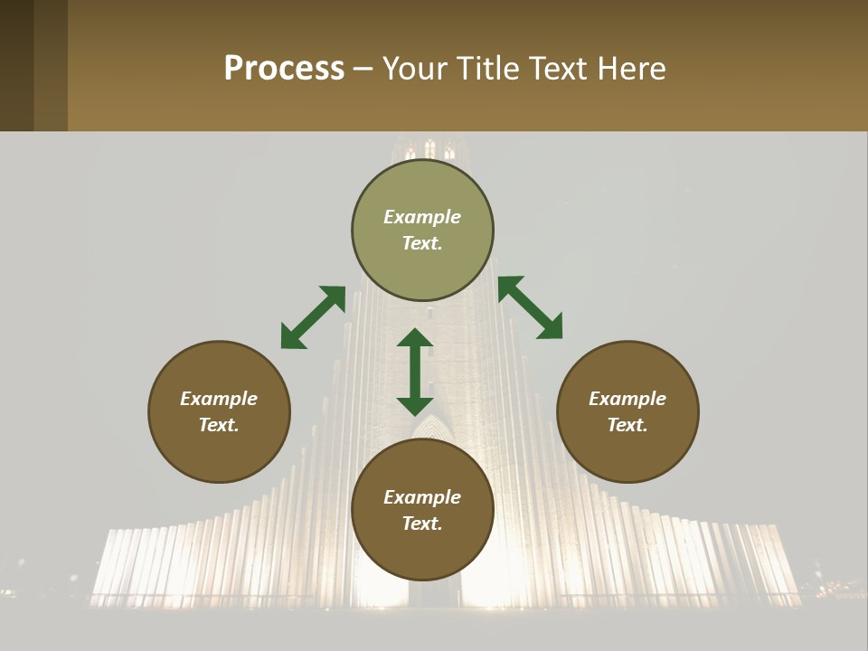 A Very Tall Building With A Clock At The Top PowerPoint Template