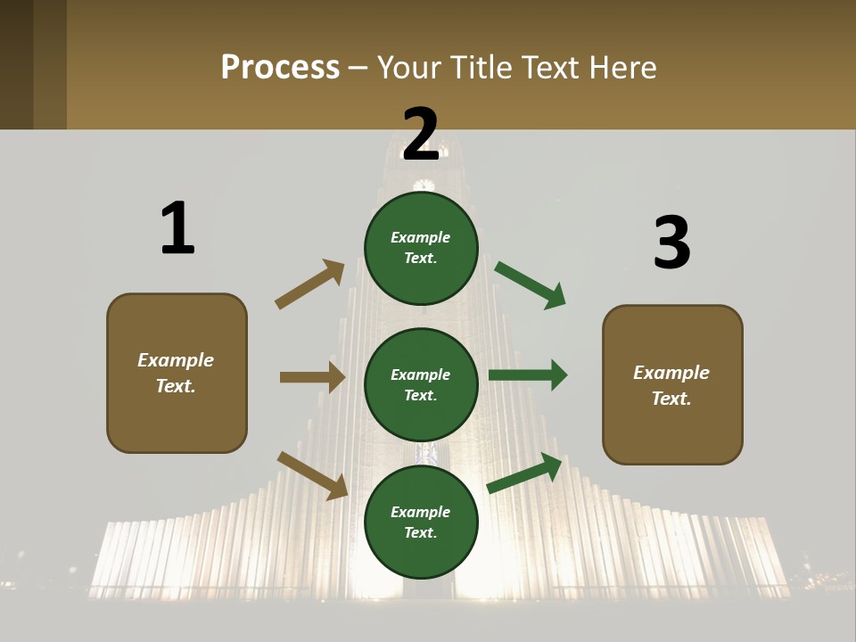 A Very Tall Building With A Clock At The Top PowerPoint Template