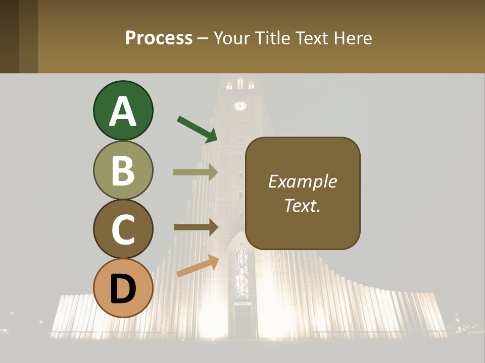 A Very Tall Building With A Clock At The Top PowerPoint Template
