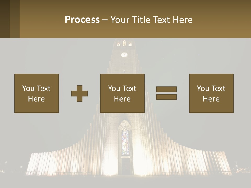 A Very Tall Building With A Clock At The Top PowerPoint Template