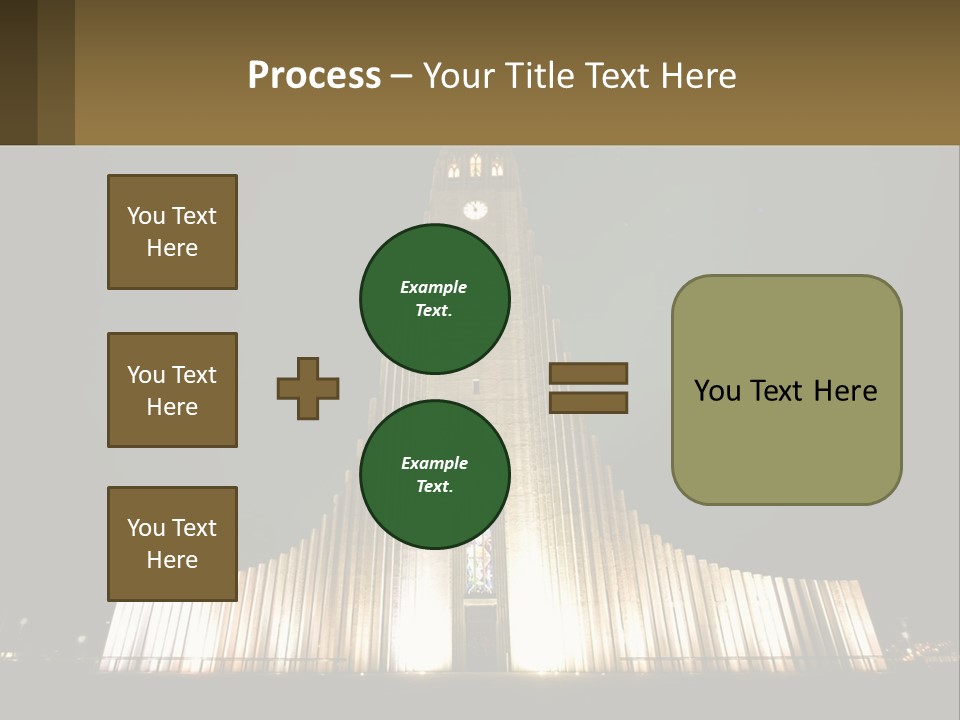 A Very Tall Building With A Clock At The Top PowerPoint Template
