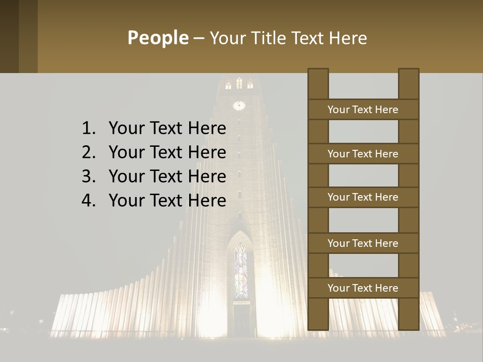 A Very Tall Building With A Clock At The Top PowerPoint Template
