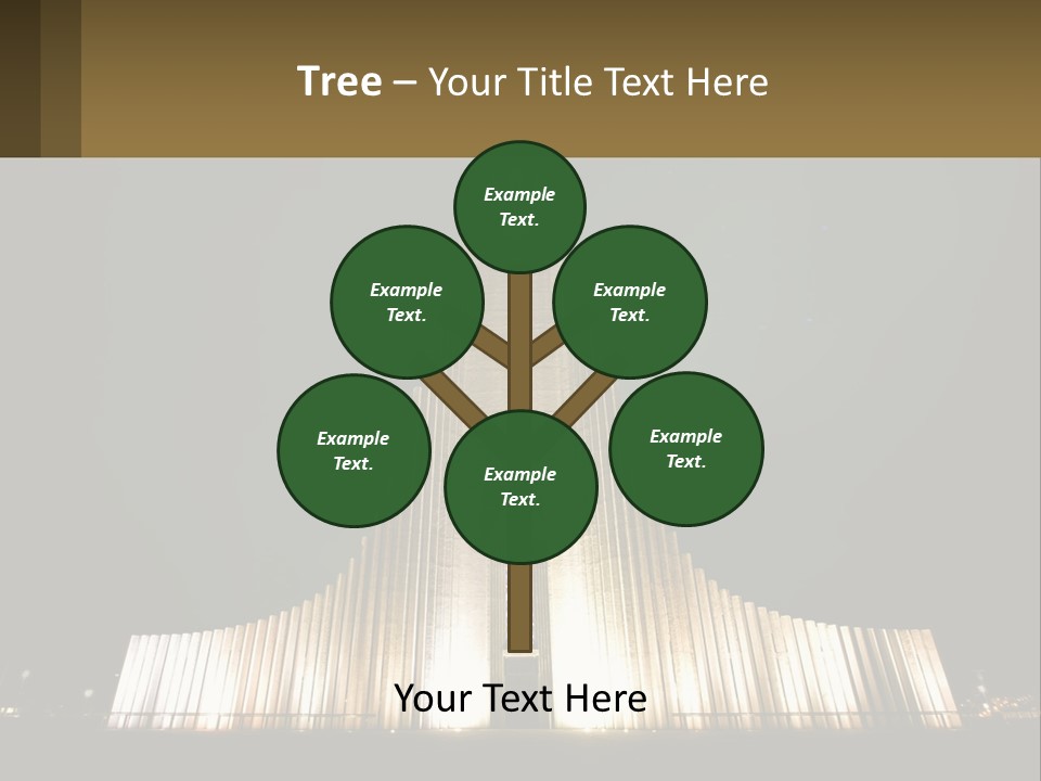 A Very Tall Building With A Clock At The Top PowerPoint Template