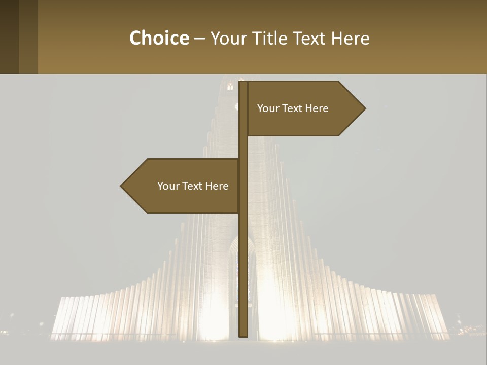 A Very Tall Building With A Clock At The Top PowerPoint Template