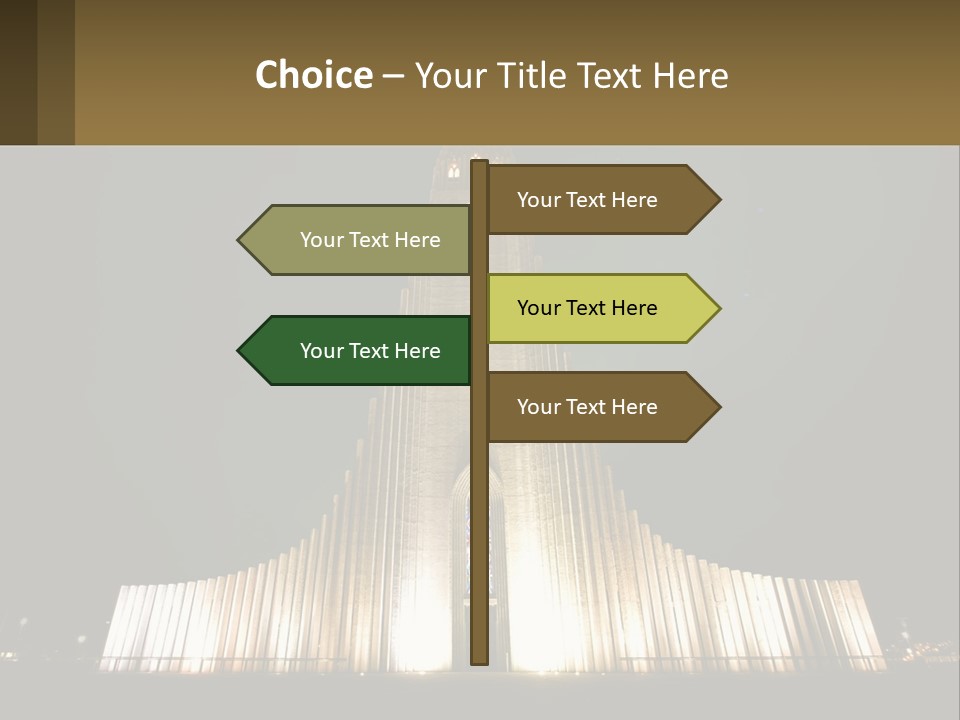 A Very Tall Building With A Clock At The Top PowerPoint Template