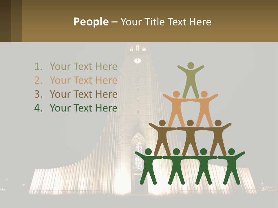 A Very Tall Building With A Clock At The Top PowerPoint Template