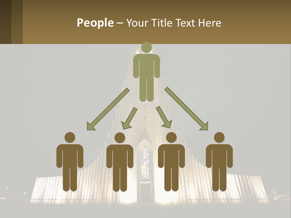 A Very Tall Building With A Clock At The Top PowerPoint Template