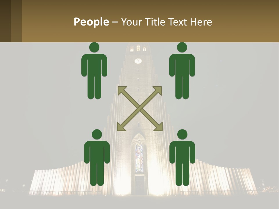 A Very Tall Building With A Clock At The Top PowerPoint Template