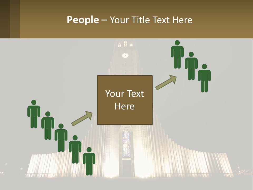 A Very Tall Building With A Clock At The Top PowerPoint Template