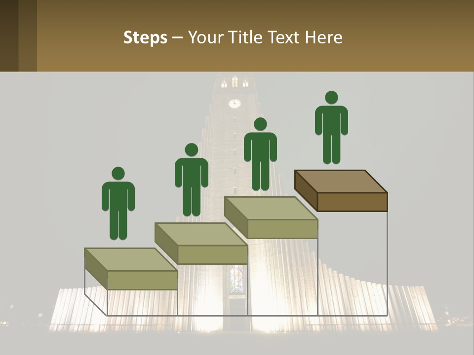 A Very Tall Building With A Clock At The Top PowerPoint Template