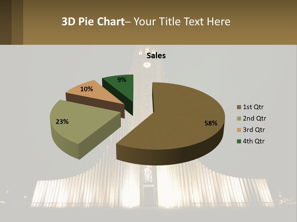A Very Tall Building With A Clock At The Top PowerPoint Template