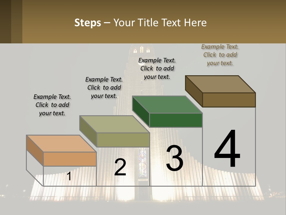 A Very Tall Building With A Clock At The Top PowerPoint Template
