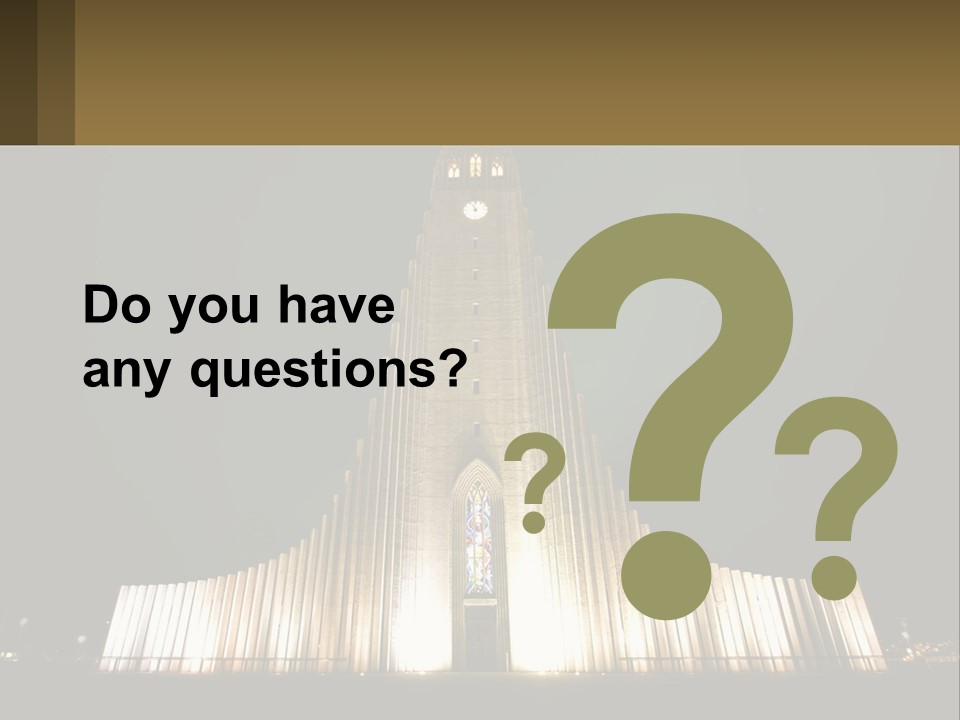 A Very Tall Building With A Clock At The Top PowerPoint Template