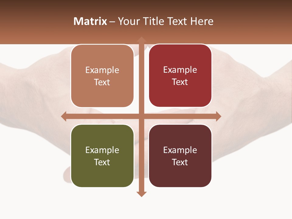 Two Hands Holding Each Other In The Shape Of A Circle PowerPoint Template