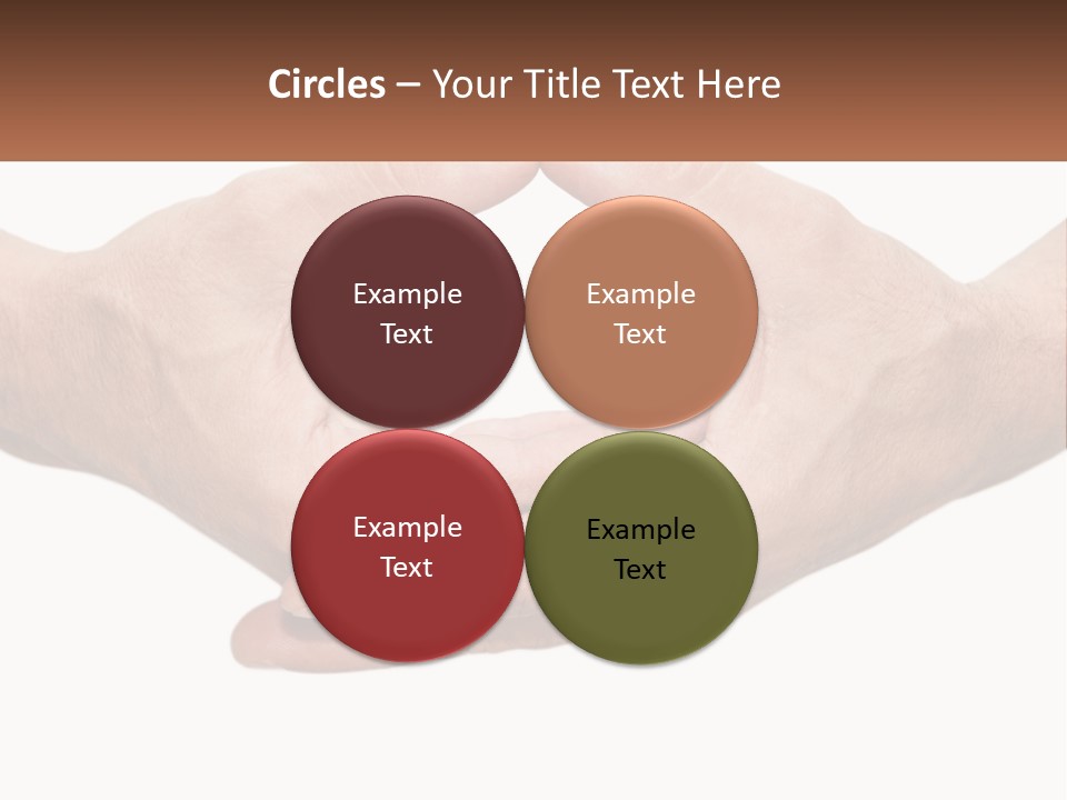 Two Hands Holding Each Other In The Shape Of A Circle PowerPoint Template