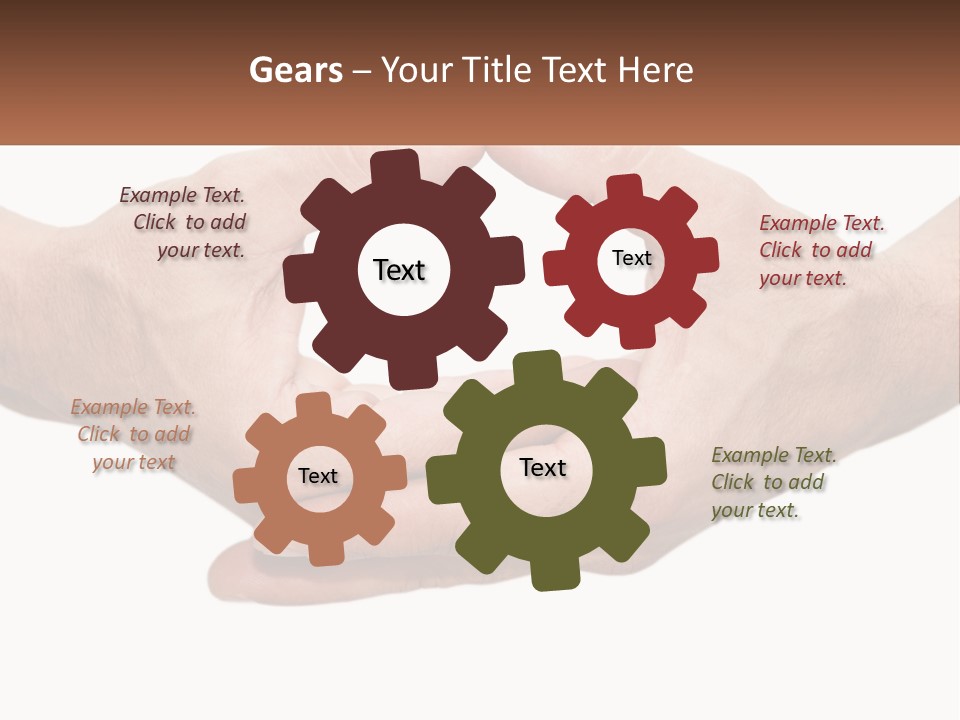Two Hands Holding Each Other In The Shape Of A Circle PowerPoint Template