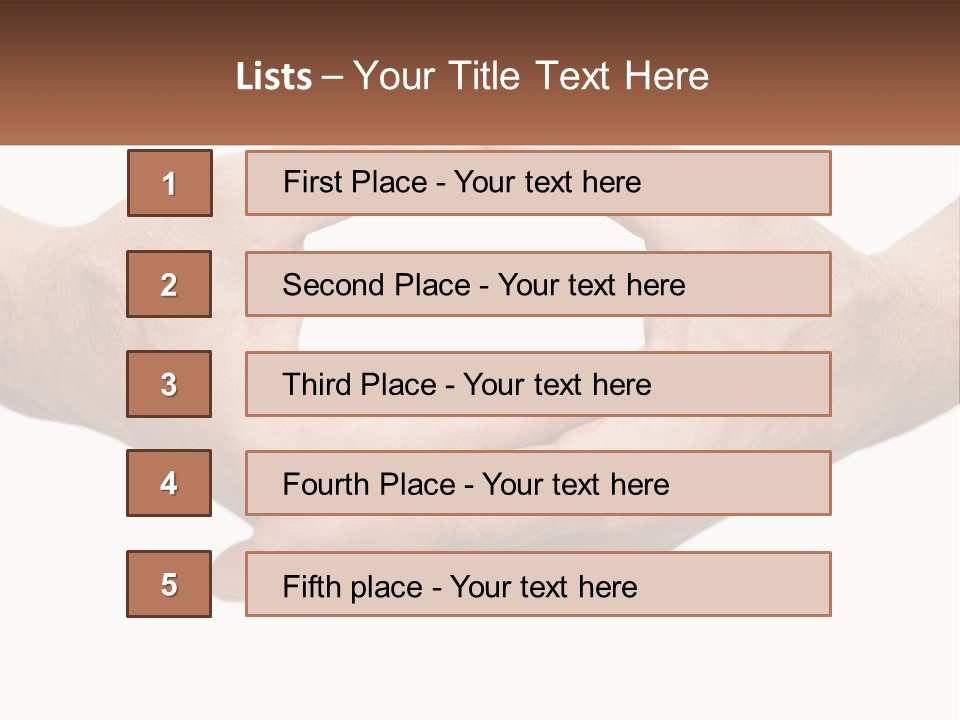 Two Hands Holding Each Other In The Shape Of A Circle PowerPoint Template